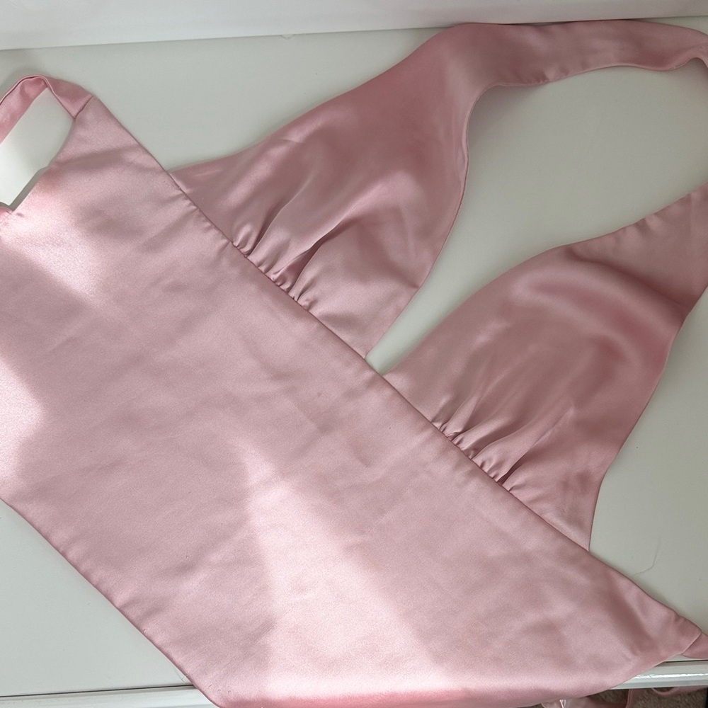 Zara Satin Halter Top